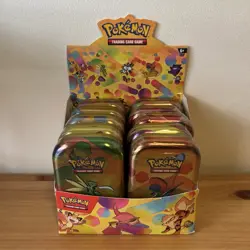 Pokemon Scarlet & Violet 151 10 Sealed Mini Tins Full Set New + Display TCG - Image 1