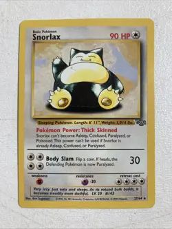 Vintage Original Snorlax 27/64 Jungle Rare Regular 1999 WOTC Pokemon TCG LP 2 - Image 1