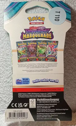 2024 POKEMON TGC: SCARLET AND VIOLET TWILIGHT MASQUERADE: SLEEVED BOOSTER PACK - Image 2