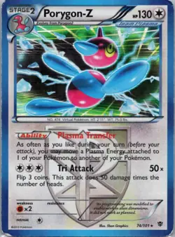Pokemon TCG Porygon-Z 74 Plasma Blast Holofoil D - Image 1
