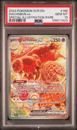 2024 Pokemon Stellar Crown #169 Dachsbun Ex Special Illustration Rare PSA 10 - Image 1