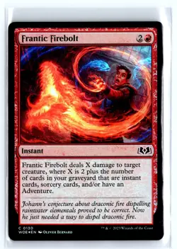 FOIL Frantic Firebolt Wilds of Eldraine - MTG Magic the Gathering Card - Image 1