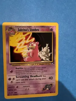Gym Heroes Sabrinas Slowbro Slowpoke Pokemon Card Vintage WOTC NM Near Mint - Image 3