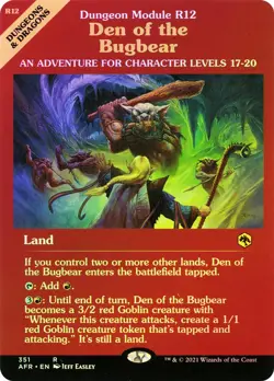 MTG Den of the Bugbear FOIL NM Showcase AFR Dungeon Module Magic Gathering card - Image 1