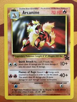 Pokemon Card - Arcanine - Non-Holo - WOTC (#6) Black Star Promo *LP* [2] - Image 1