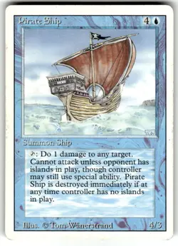 Pirate Ship Revised Edition Regular MTG LP - Image 1
