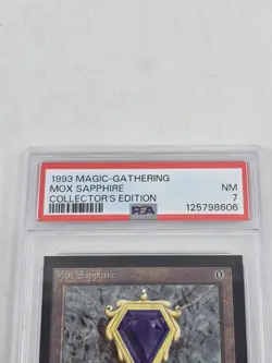 1993 Magic The Gathering MTG Mox Sapphire Collector's Edition PSA 7 - Image 2