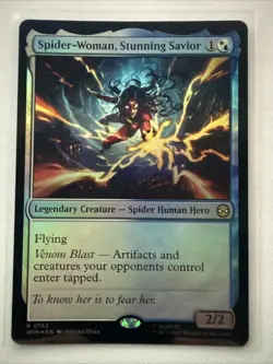 MTG Spider-Woman, Stunning Savior 0152 Foil Marvel's Spider-Man NM SPM - Image 1