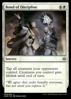Bond of Discipline 006/264 War of the Spark MTG Magic the Gathering card - Image 1