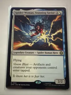 MTG Spider-Woman, Stunning Savior 0152 Regular Marvel's Spider-Man NM SPM - Image 1