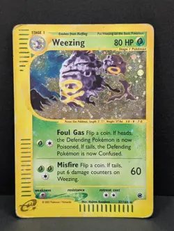 Weezing 032/165 Expedition Base Set Holo Ultra Rare Pokemon TCG Nintendo MP - Image 1