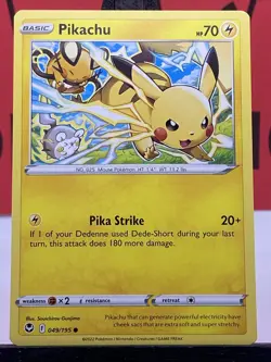 Pikachu 049/195 Swsh12: Sword & Shield Pokemon TCG Regular Common 2022 VLP - Image 3