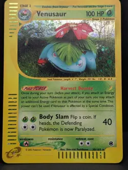 Venusaur 030/165 Expedition Base Set Holo Rare Pokemon TCG Nintendo e-reader NM - Image 3