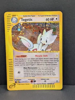 Togetic H27/H32 Aquapolis Holo Ultra Rare Pokemon TCG Nintendo Togepi MP+ - Image 1