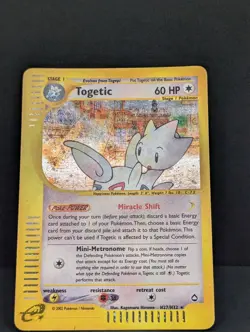 Togetic H27/H32 Aquapolis Holo Ultra Rare Pokemon TCG Nintendo Togepi MP+ - Image 3