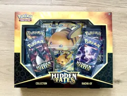 Pokemon TCG Hidden Fates Raichu GX Collection Box New Factory Sealed 728192512490 - Image 1
