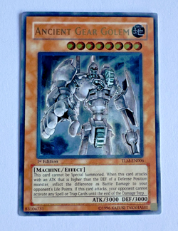 Yugioh Ancient Gear Golem 1st Ed Ultimate Rare TLM-EN00 LP - Image 1