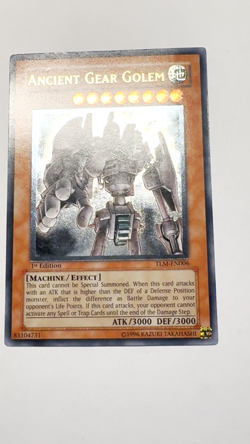 Yugioh Ancient Gear Golem 1st Ed Ultimate Rare TLM-EN00 LP - Image 2