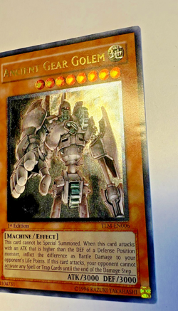 Yugioh Ancient Gear Golem 1st Ed Ultimate Rare TLM-EN00 LP - Image 4