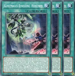 yugioh 3x Kunstmagus-Bewegung -Herkunft- DOOD-DE060 COMMON 1AUFLAGE DEUTSCH - Image 1