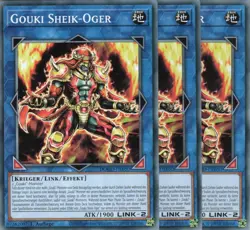 yugioh 3x Gouki Sheik-Oger DOOD-DE050 COMMON 1AUFLAGE DEUTSCH - Image 1