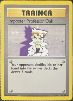 Imposter Professor Oak 073/102 Base Set Regular (See Photos) - Pokemon Card - Image 1