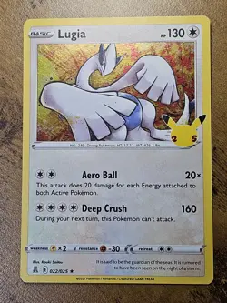 Lugia 022/025 Holo Rare Celebrations 25th Anniversary Pokemon Card NM - Image 2