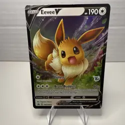 Pokemon Card TCG - Eevee V SWSH065 Black Star Promo Sword & Shield Promo - Image 1
