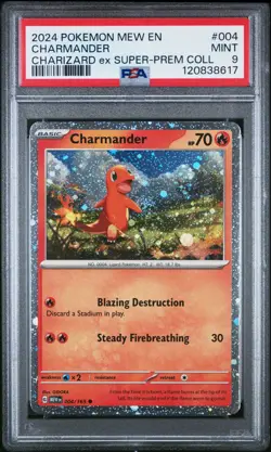 PSA 9 Mint Charmander 004 Charizard ex SPC Box Cosmos Holofoil Pokemon Card - Image 1