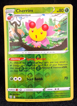 CHERRIM HP 80 STAGE 1 SPRING BLOOM 008/ 163 HOLO POKEMON TRADING CARD - Image 3