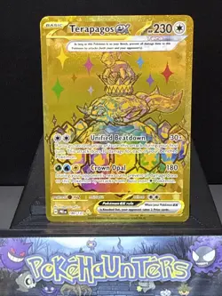 Pokemon Card Terapagos EX 180/131 Prismatic Evolutions Hyper Rare Gold NM - Image 1