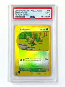 Bellsprout - 45/147 - Reverse Holo Aquapolis PSA 9 Pokemon card (MINT) - Image 1