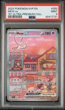 Pokemon 151 Ultra Premium Collection Black Star Promo Card #053 Mew EX PSA 9 - Image 1
