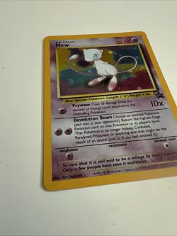 Pokemon Card Mew Holographic Black Star Promo #9 Card WOTC 1999-2000 - Image 2