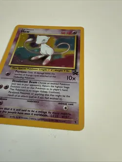 Pokemon Card Mew Holographic Black Star Promo #9 Card WOTC 1999-2000 - Image 3