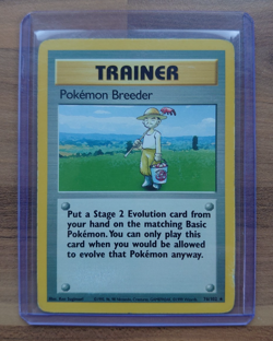 Pokemon Breeder 76 / 102, Rare, Base set , Unlimited, Trainer, Pokemon Card - Image 1