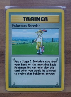 Pokemon Breeder 76 / 102, Rare, Base set , Unlimited, Trainer, Pokemon Card - Image 3