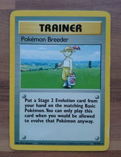 Pokemon Breeder 76 / 102, Rare, Base set , Unlimited, Trainer, Pokemon Card - Image 5