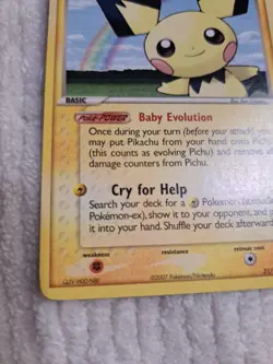 Pichu 21/108 - EX Power Keepers - Regular Rare LP Pokemon Card, 2007 NM - Image 2