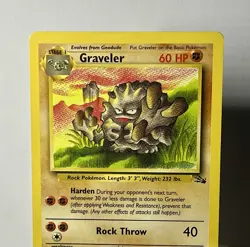 Graveler 37/62 (LP) Uncommon Fossil Set Unlimited 1996 WOTC Pokemon Card - Image 3