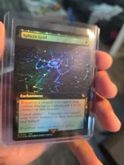 Magic the Gathering Sphere Grid Final Fantasy Enchantment Borderless Foil - Image 1