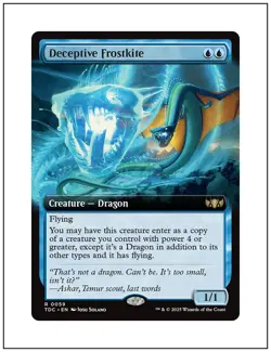 1x Deceptive Frostkite, Extended Art, Tarkir Dragonstorm, Magic MTG NM - Image 1