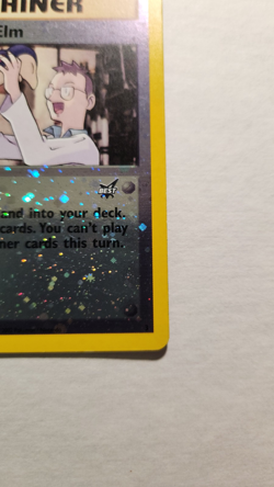 2002 Vintage Professor Elm #3- Best of Game Reverse Holo Promo - Pokemon TCG- LP - Image 3