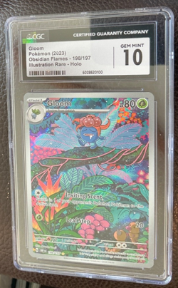 CGC 10 💎 198/197 GLOOM ILLUSTRATION RARE 2023 POKEMON OBF EN-OBSIDIAN FLAMES - Image 1