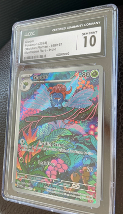 CGC 10 💎 198/197 GLOOM ILLUSTRATION RARE 2023 POKEMON OBF EN-OBSIDIAN FLAMES - Image 2