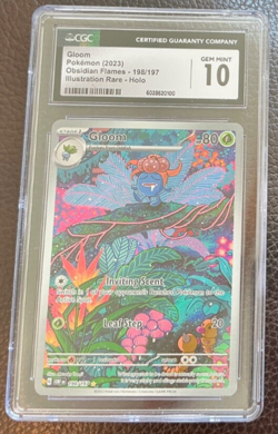 CGC 10 💎 198/197 GLOOM ILLUSTRATION RARE 2023 POKEMON OBF EN-OBSIDIAN FLAMES - Image 3