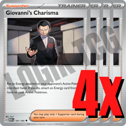 4x Giovanni's Charisma 161/165 x4 - Pokemon 151 - Pokemon TCG - Playset - Image 1