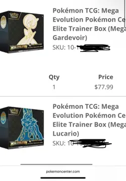 Pokemon TCG Mega Evolution Pokemon Center ETBs - Lucario & Gardevoir (Preorder) - Image 2