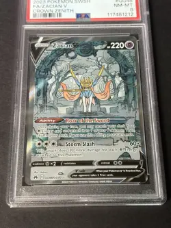 Pokemon TCG Zacian V GG48 SWSH Crown Zenith - Graded PSA 8 - Image 2