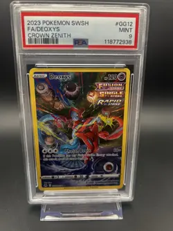 PSA 9 2023 POKEMON SWORD & SHIELD CROWN ZENITH #GG12 FULL ART/DEOXYS - Image 1